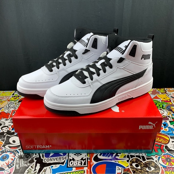Puma Rebound High Top Sneakers Mens Various Sizes - Picture 1 of 13